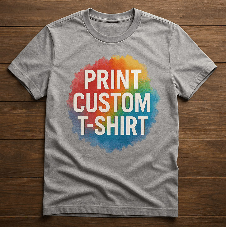 Custom t-shirt with print design shown in Shopee services blog