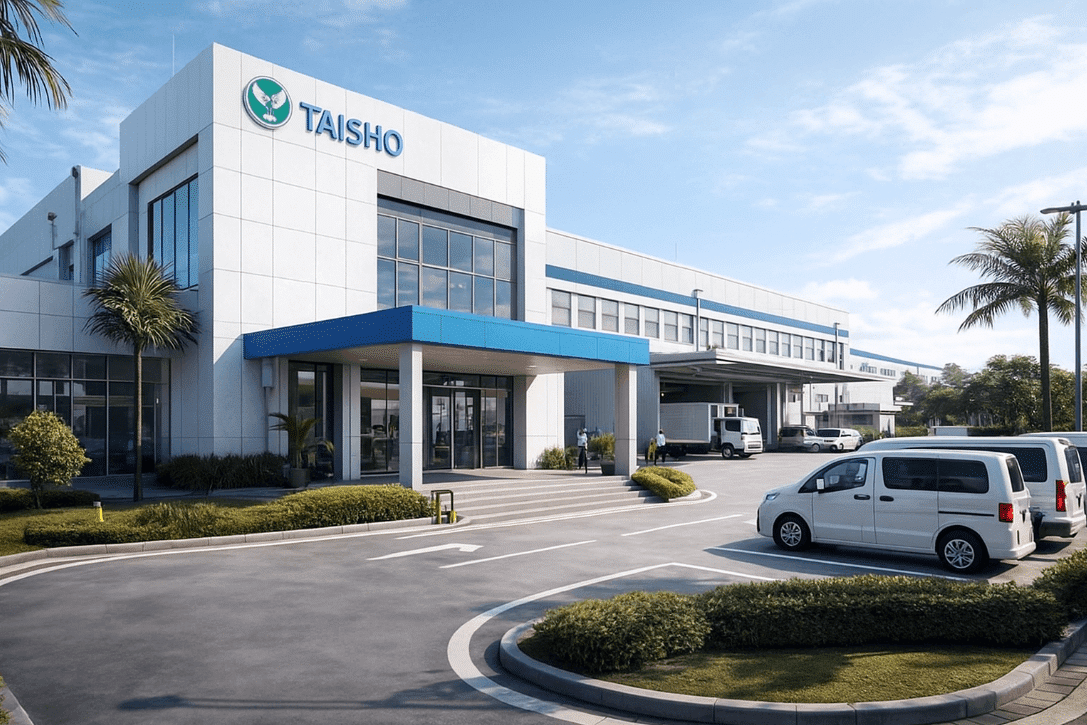 White van in front of a building in Japan