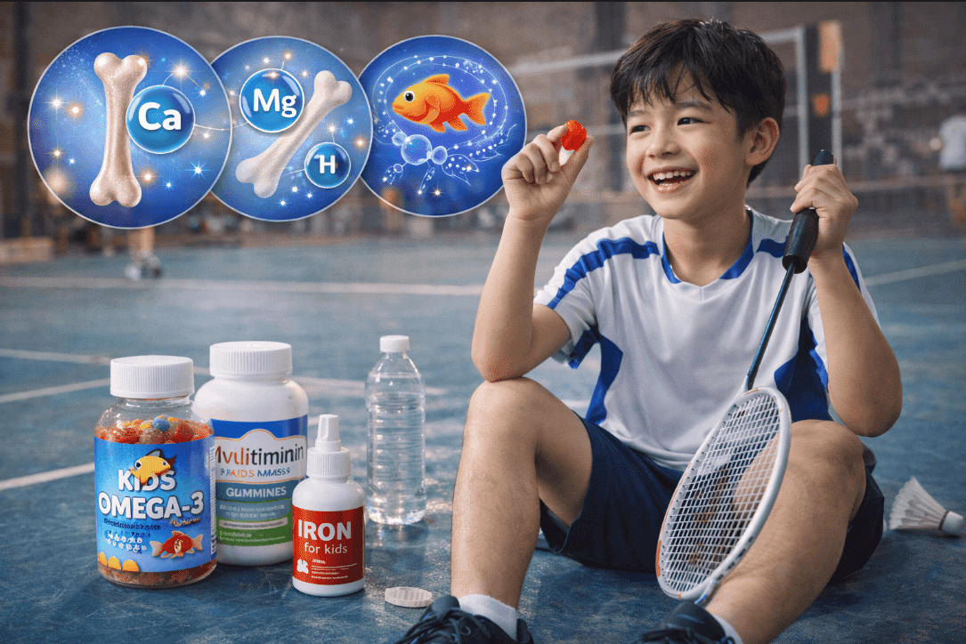 a young boy holding a tennis racquet on top of a tennis court