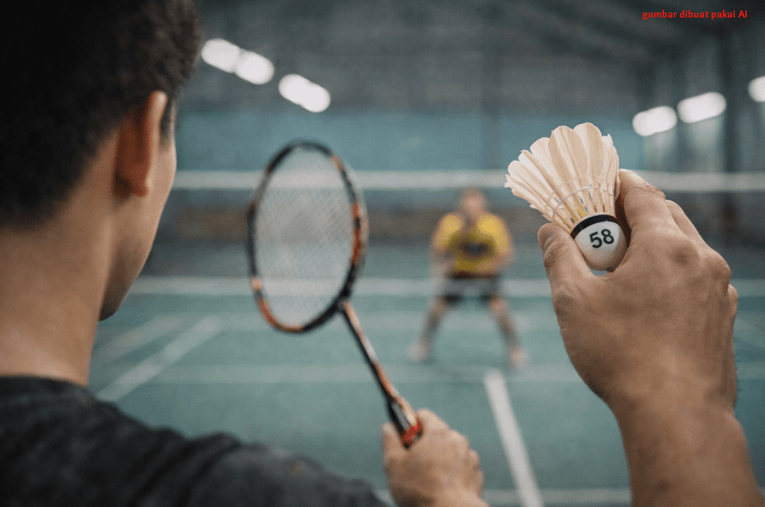 Man holding tennis racquet on tennis court