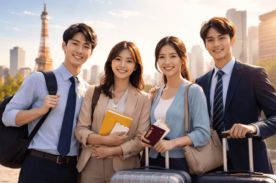 People gathering for work opportunities in Japan