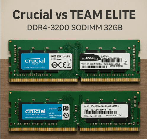 Crucial vs Team Elite DDR4-3200 32GB: Beda Harga, Beda Kualitas?