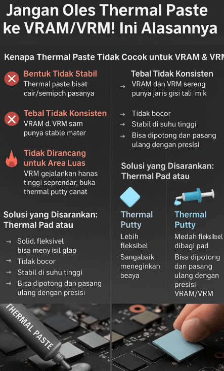 Jangan Oles Thermal Paste ke VRAM/VRM! Ini Alasannya