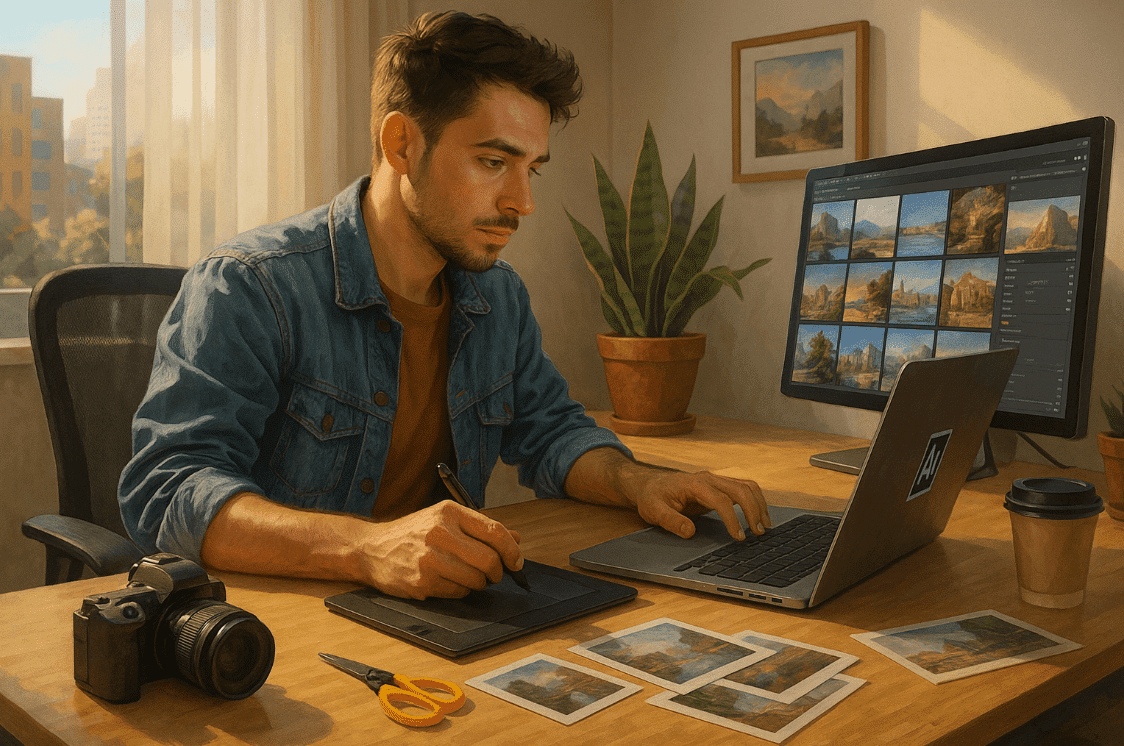 kontributor adobe stock yang lembur terus setiap hari