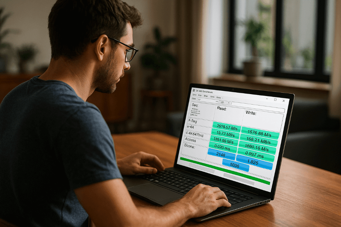 memahami indikator di AS SSD Benchmark