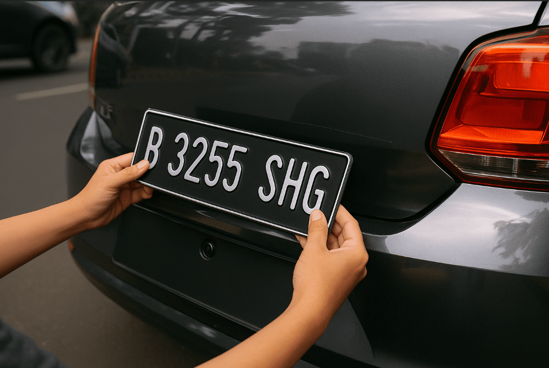 plat nomor dipalsukan atau digandakan