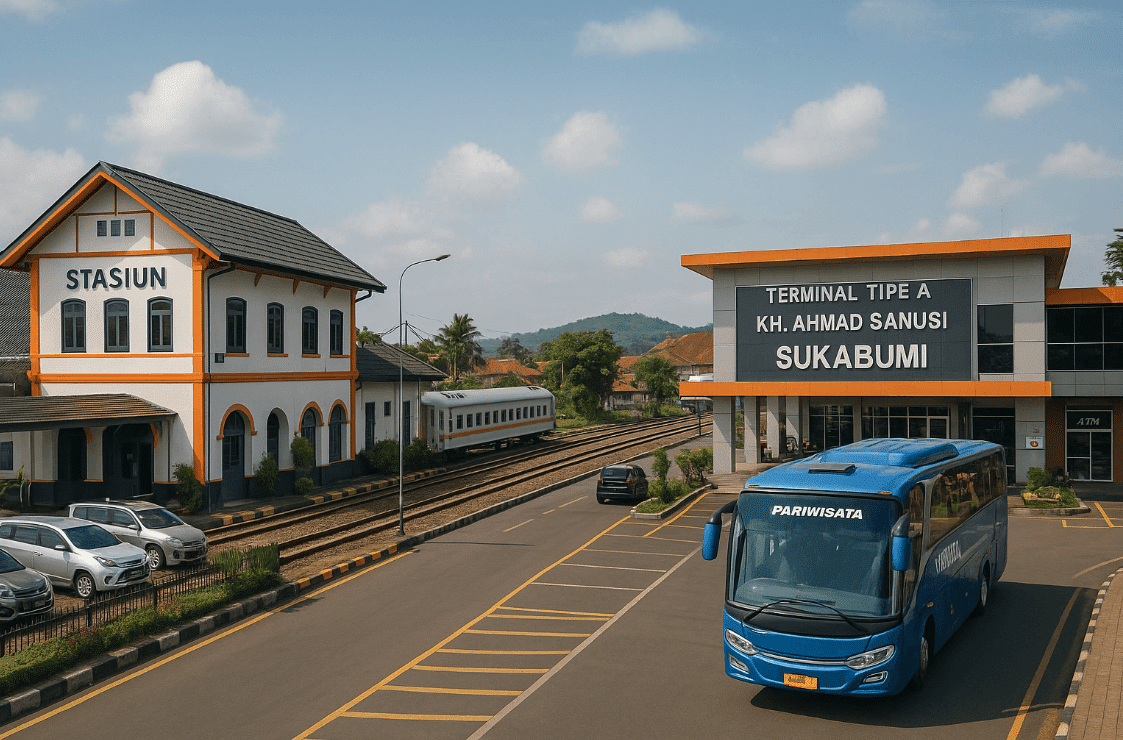 terminal dan stasiun di sukabumi