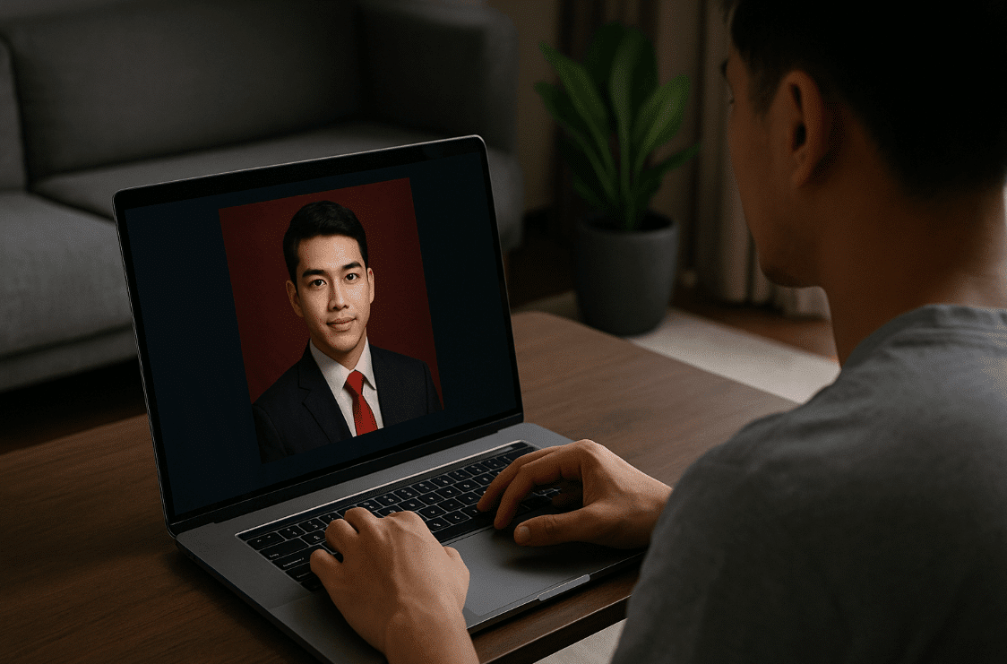 membuat foto formal pakai AI