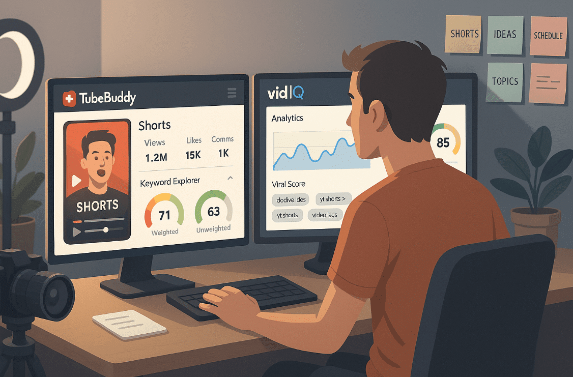 tips youtube shorts dengan VidIQ