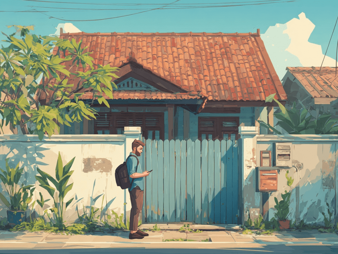 ilustrasi traveler tertipu penginapan