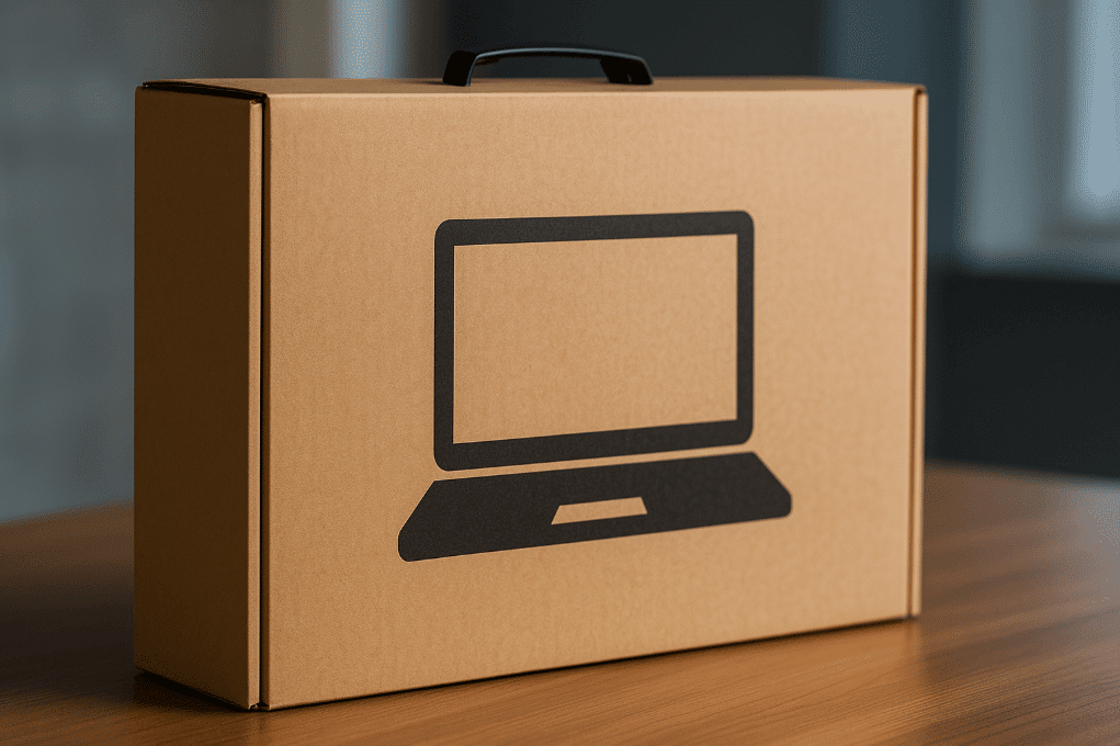 kardus laptop yang tidak terpakai