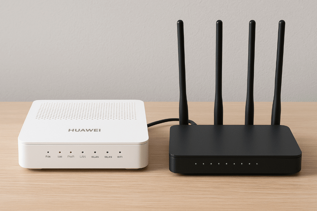 modem internet dan routernya