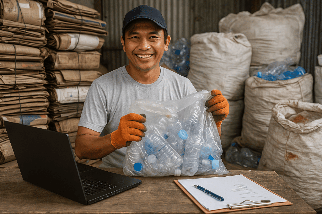 pemilik usaha pengepul limbah sampah