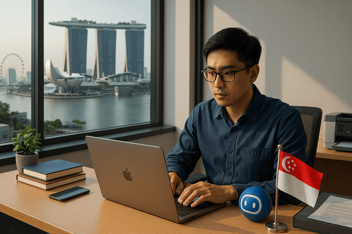 pria pekerja di singapore