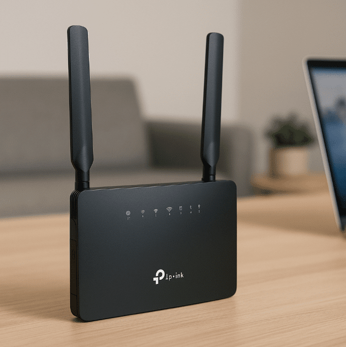 tp link modem router diatas meja