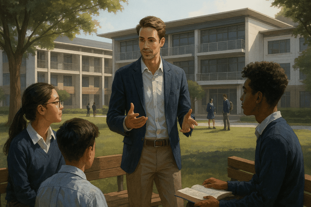guru dan murid di sekolah boarding school