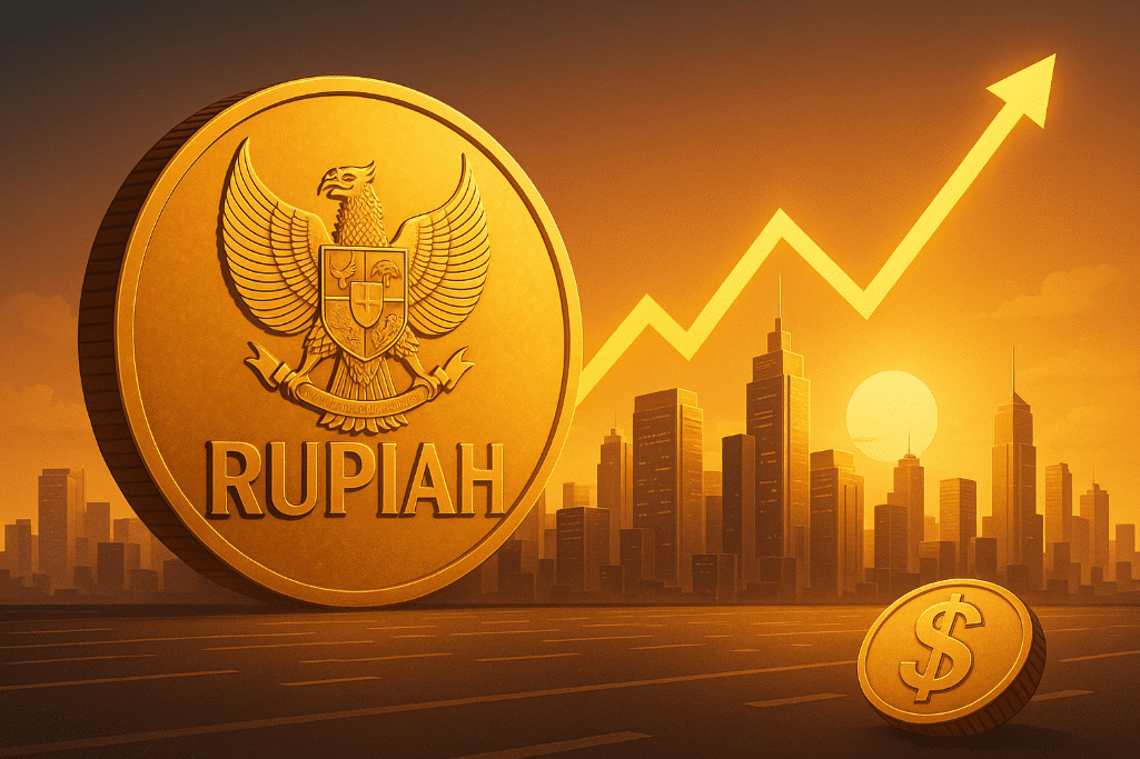 ilustrasi rupiah menguat