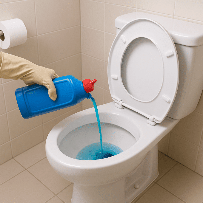 menghilangkan sumbatan di toilet