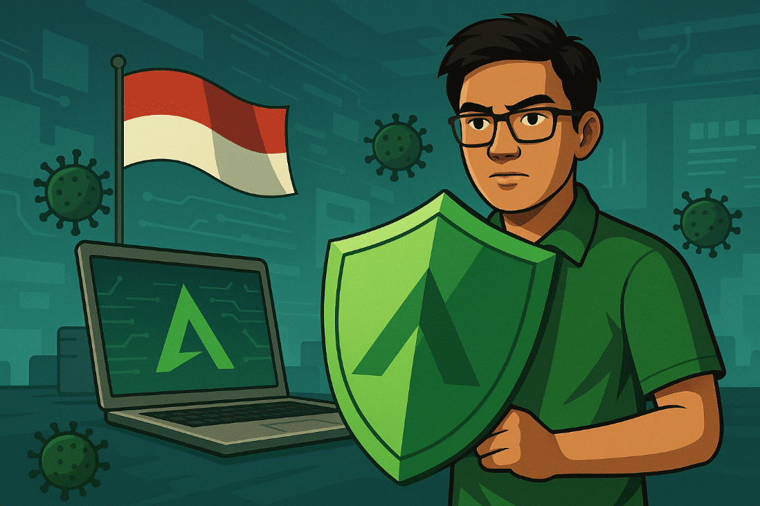 pemuda dengan antivirus smadav