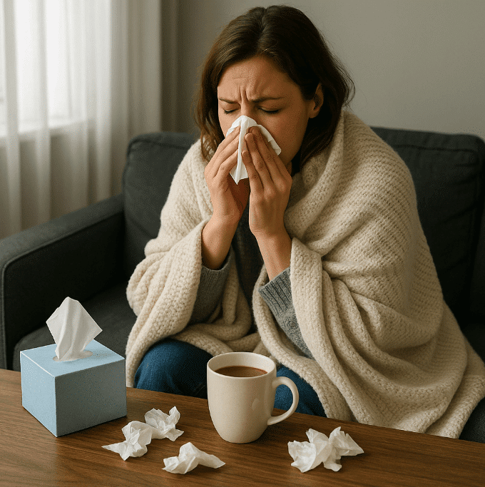 Pengidap gejala flu dan batuk