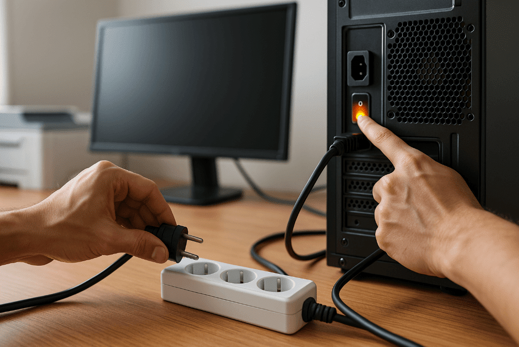 tombol on off power supply