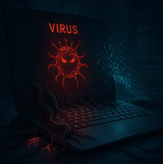 virus dan malware di laptop