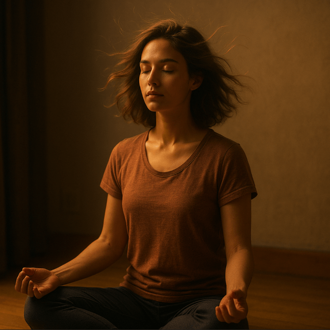 wanita meditasi