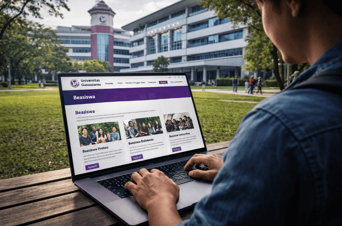 Person using laptop on bench for scholarship research