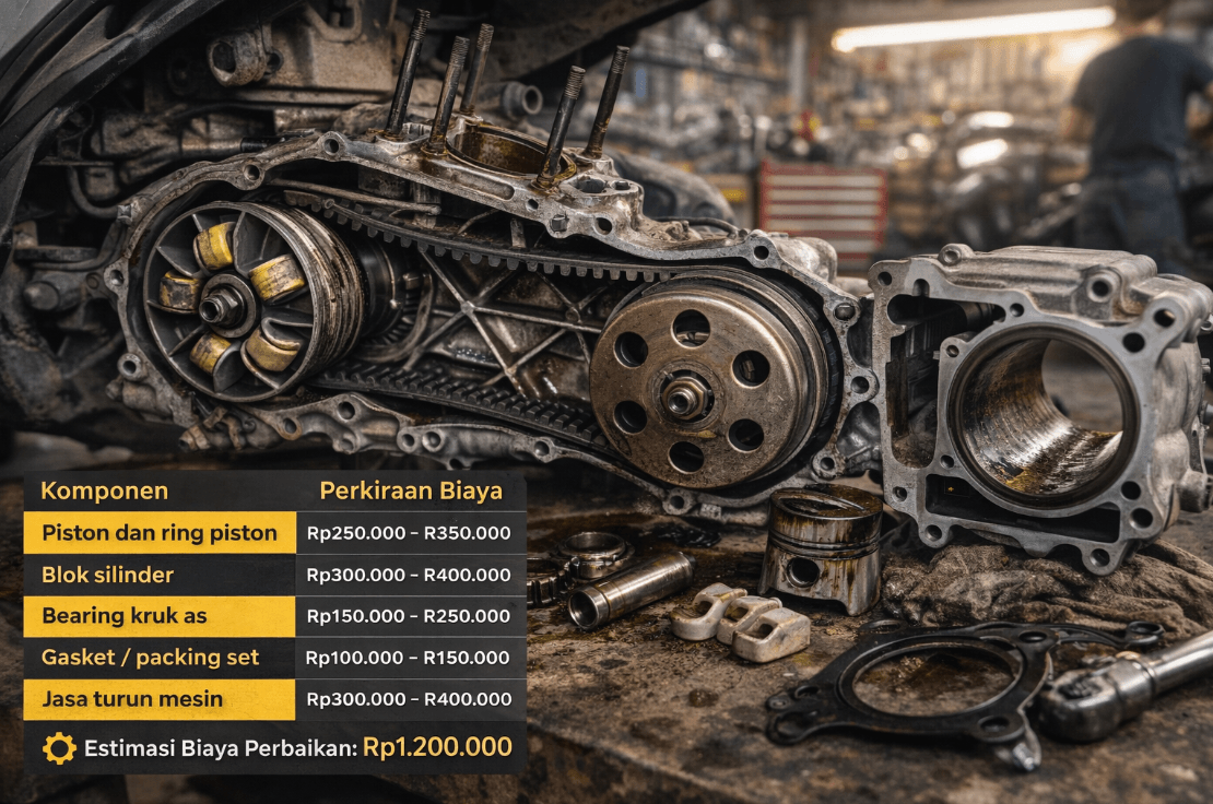 Close-up of internal combustion engine