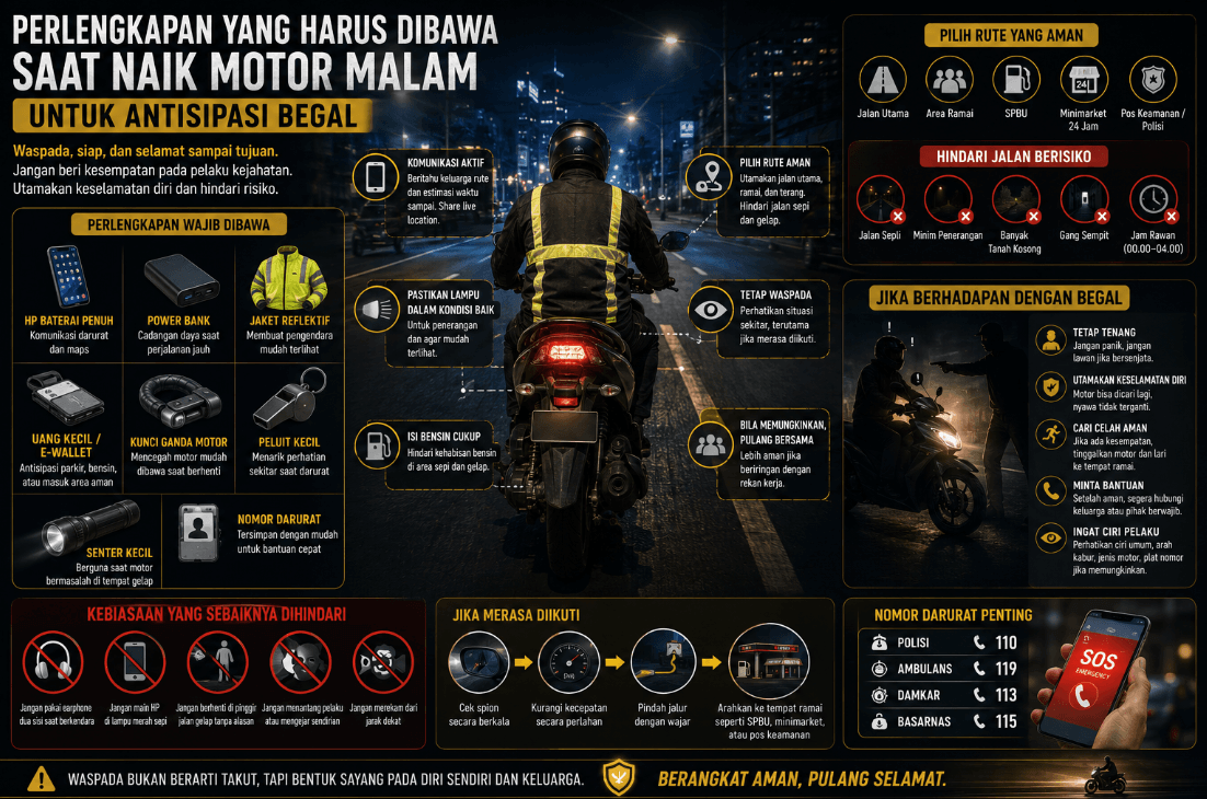 Poster fitur-fitur sepeda motor