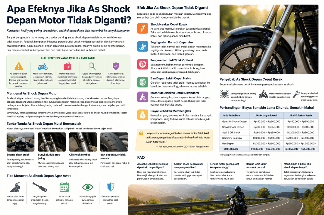 Sepeda motor diparkir di ping